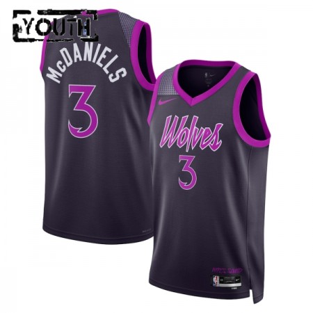 Canotte Bambino Minnesota Timberwolves Jaden Mcdaniels Nike 2025-26 City Edition Nero Swingman